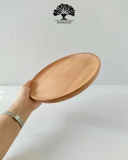 بشقاب چوبی مدل ساده قطر 25 سانتیمتر (چوب راش) Merida -10