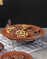 شیرینی خوری تک بزرگ چوب و برنج ژستو طرح ادمک Ges-2413