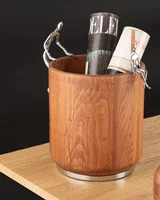 سطل زباله چوب و برنج ژستو طرح ادمک Ges-2454