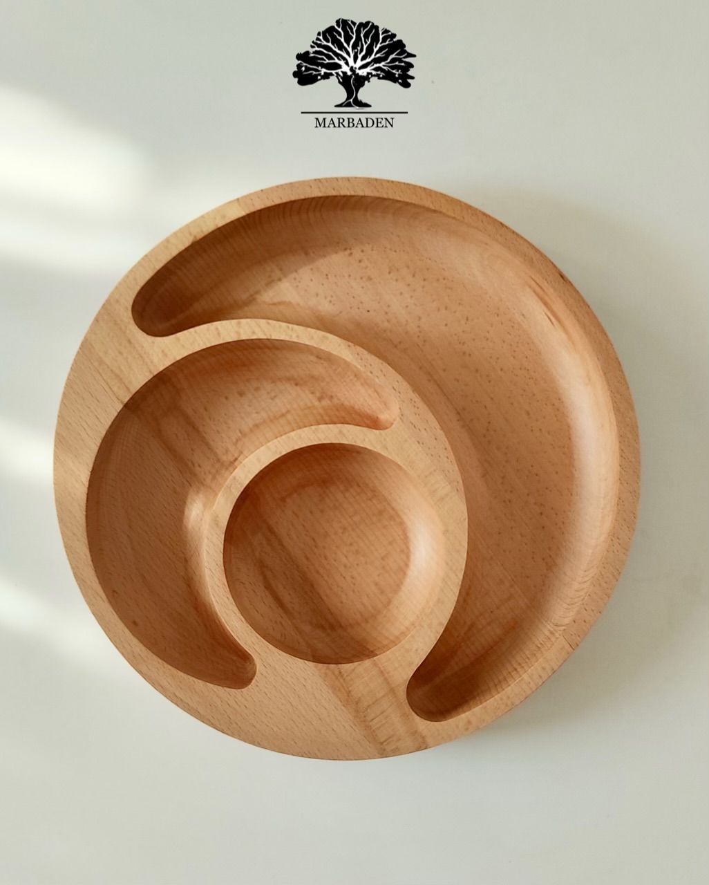 اردو خوری مدل گرد 3 خانه (چوب راش) Marseille-6