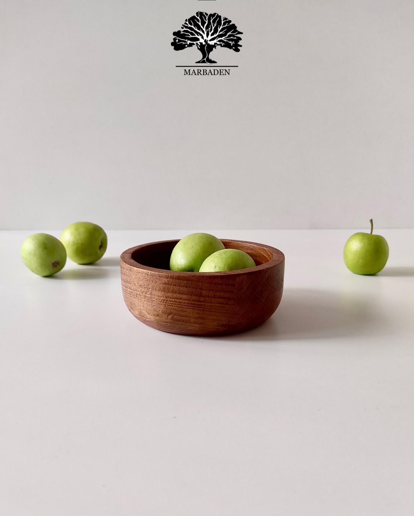 کاسه چوبی ساده قطر 13cm (چوب راش فندقی) Akita-F