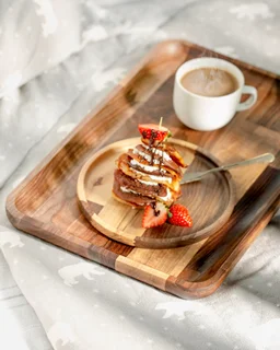 سینی سرو مستطیل چوبی اماهوم PONT