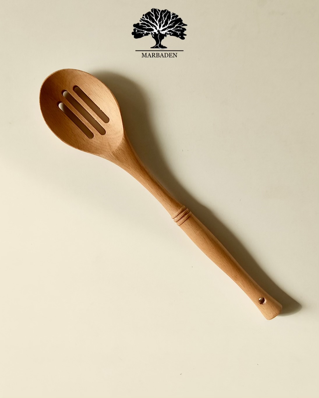 قاشق سوراخ دار چوبی دستساز (چوب راش) Airmix-4