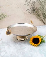 کیک خوری پایه دار برنجی SF-23