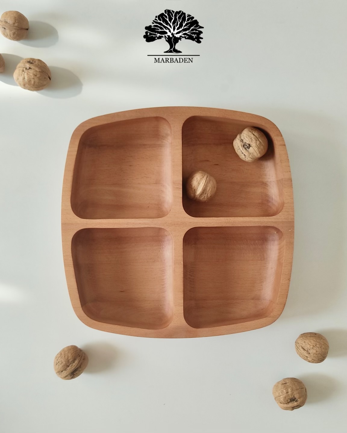 اردو خوری مدل مربع 4 خانه (چوب راش) Manta-6