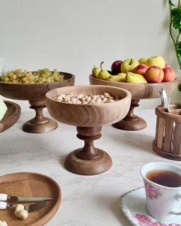 سرویس پذیرایی 4 پارچه چوب گردو پایه بلند PORTO