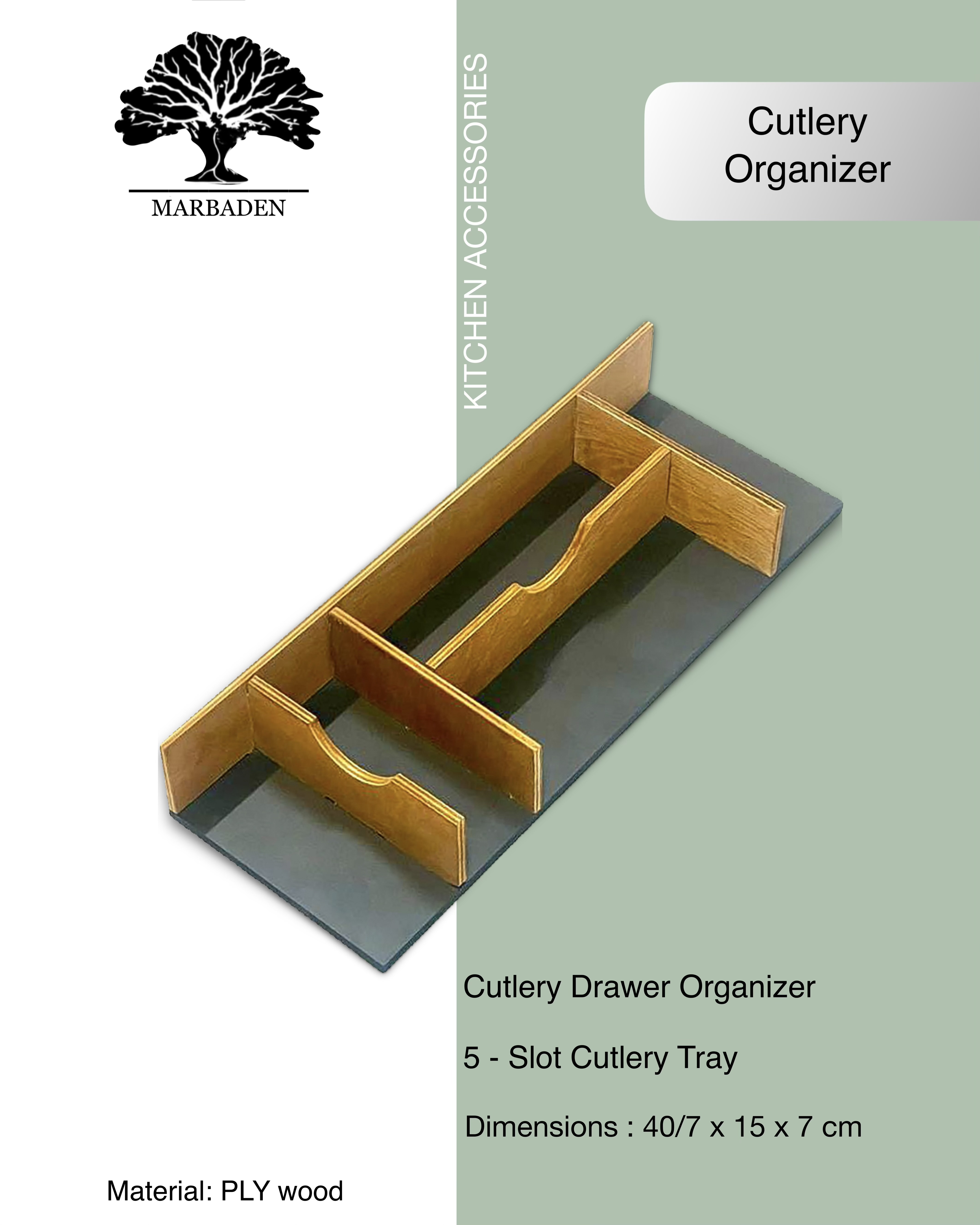 جای قاشق و چنگال داخل کشو 5 خانه ‏Gifu-S