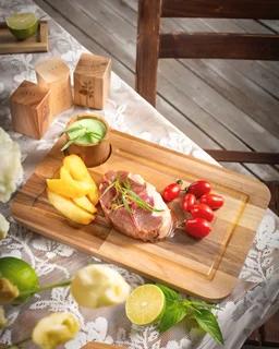 سینی استیک مستطیل چوبی اماهوم SQUARE-STEAK