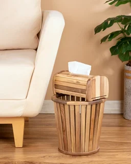 سطل زباله گرد چوبی اماهوم BUCKET/ROUND