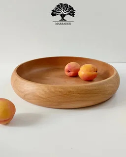 کاسه چوبی مدل خمره ای قطر 35 سانتیمتر (چوب راش) Londrina-15