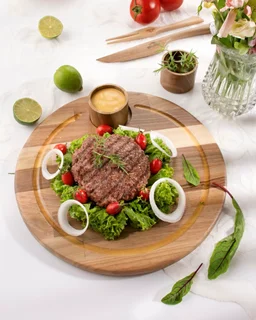 سینی استیک گرد چوبی اماهوم ROUND-STEAK