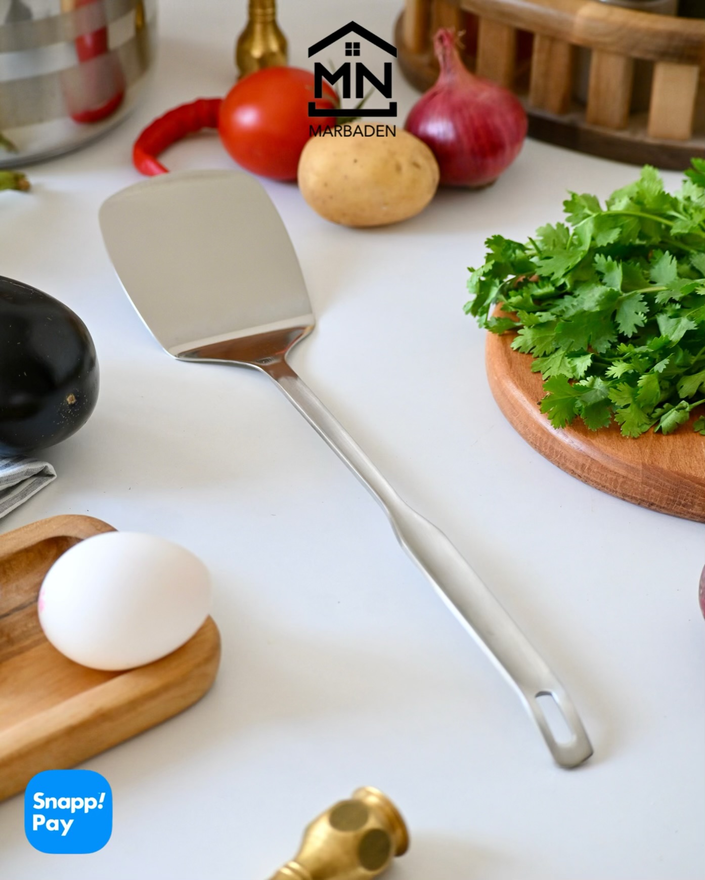 کفگیر تخت آشپزی تمام استیل Raveno