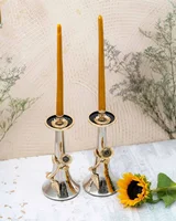 شمعدان جفت برنجی گل آفتابگردان SF-15