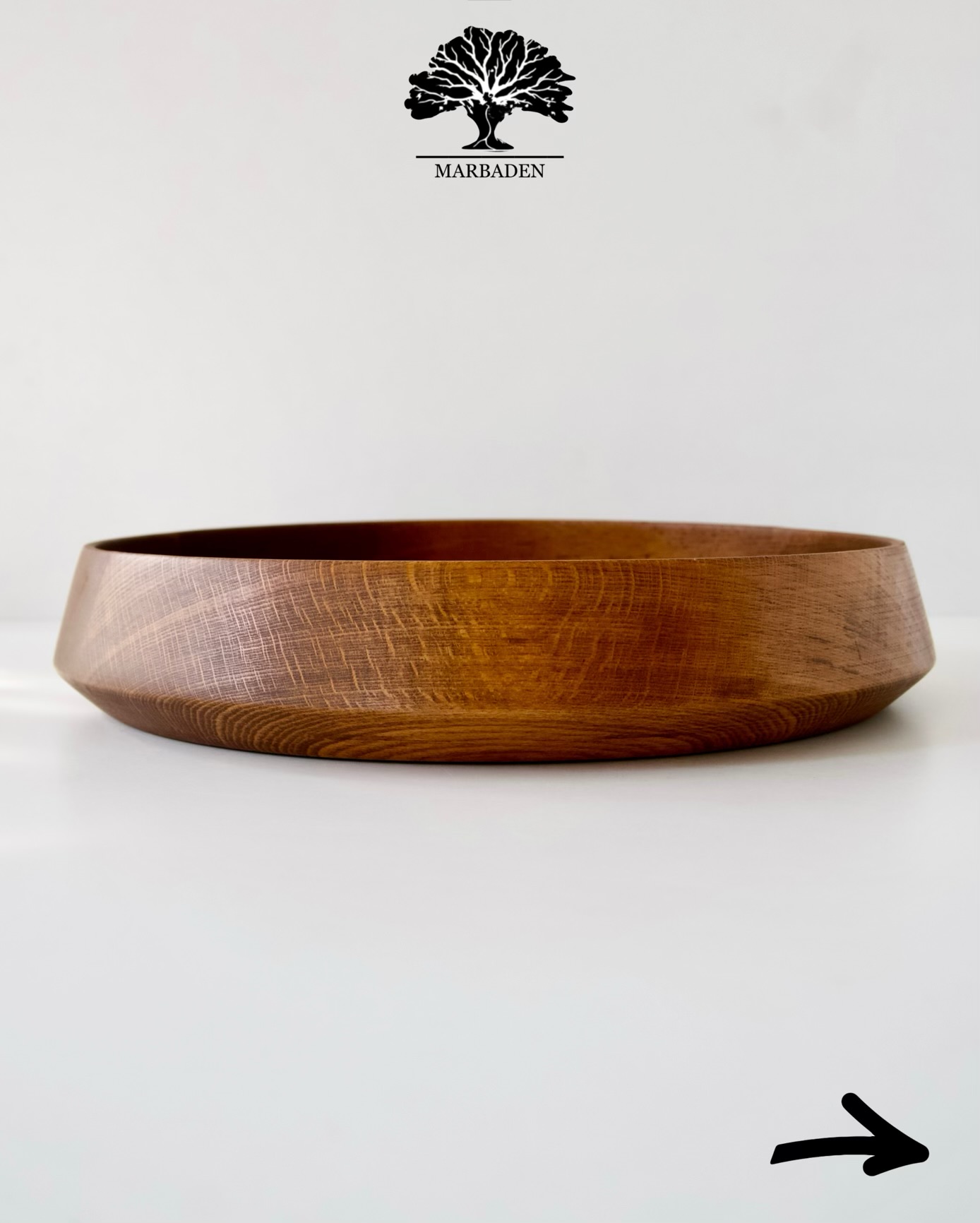 کاسه مدل الماسی قطر 35cm (چوب راش فندقی) Rivera-B15