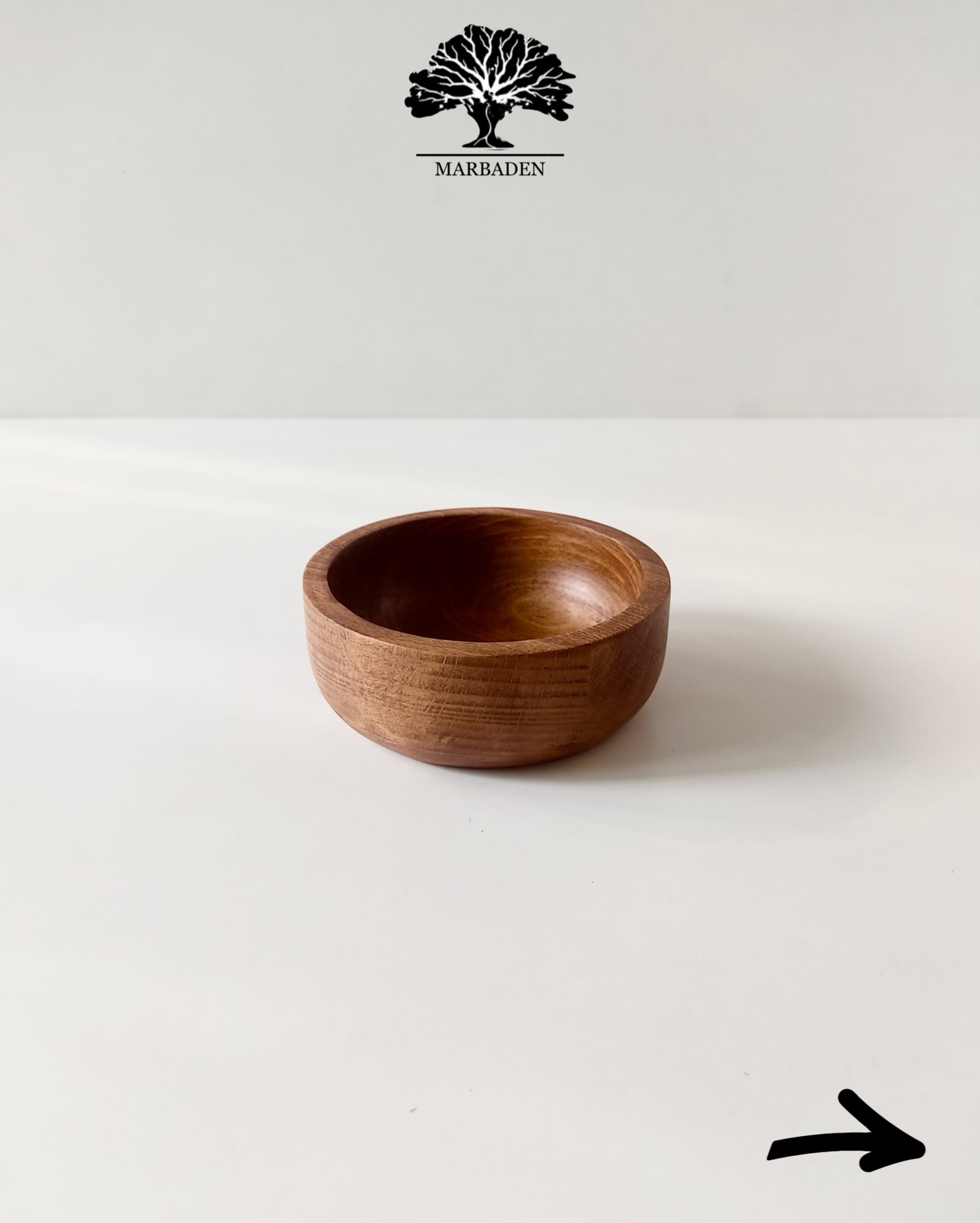 کاسه چوبی ساده قطر 10cm (چوب راش فندقی) Akita-G