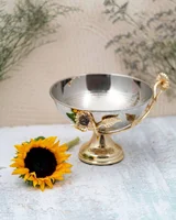 اجیل خوری پایه دار برنجی گل آفتاب گردان SF-03