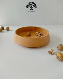 کاسه چوبی مدل الماسی قطر 25 سانتیمتر (چوب راش) Rivera -10