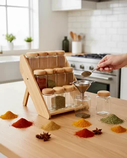 ست جا ادویه شیشه ای 12 عددی دو حالته LONA-43125 /R