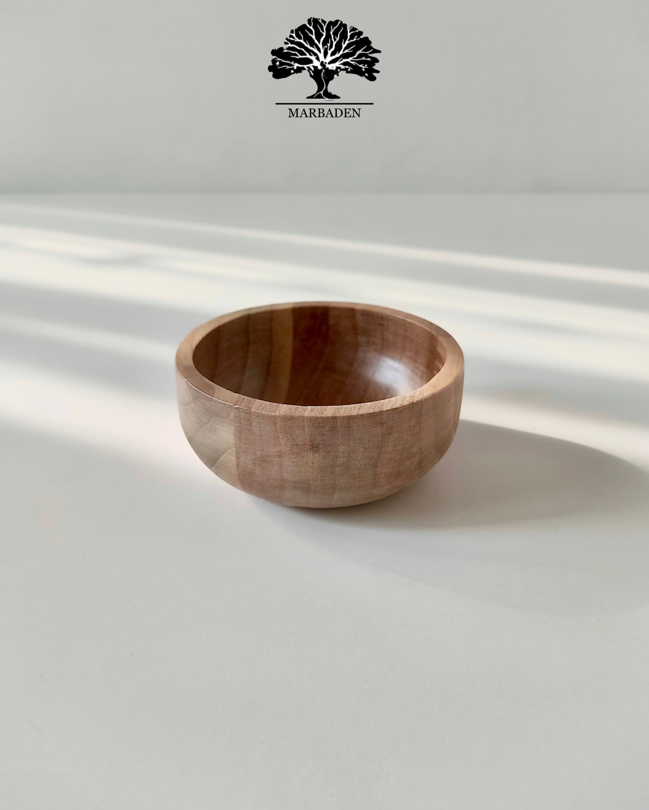 کاسه چوبی مدل گرد قطر 9 سانتیمتر اماهوم (چوب گردو) Rondel-B9