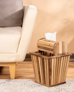 سطل زباله مربع چوبی اماهوم BUCKET/SQUARE