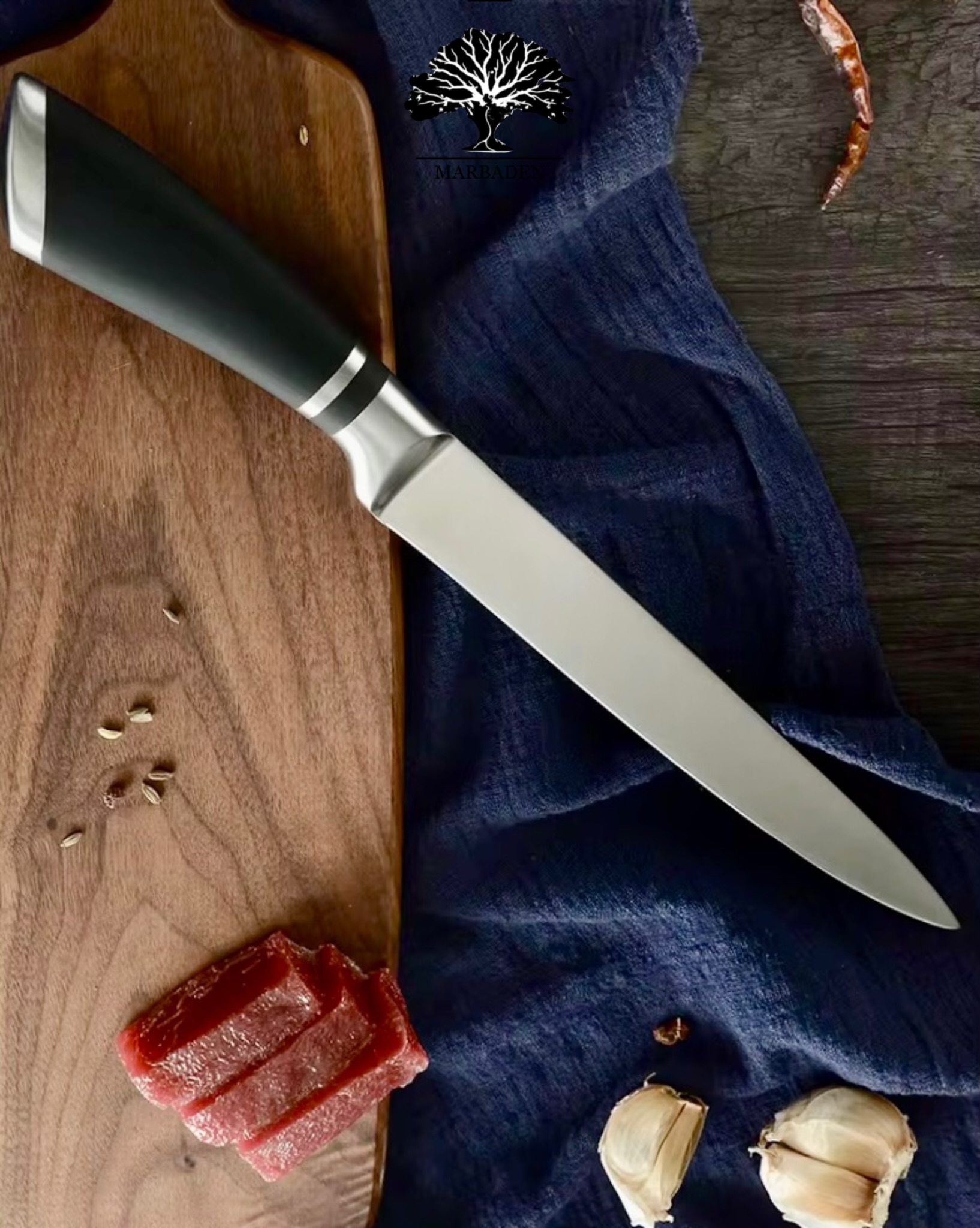 کارد تک آشپزخانه 5 استیل لبه تیتانیوم یونیک UN-5526