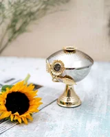 قندان پایه دار برنجی گل آفتابگردان SF-05