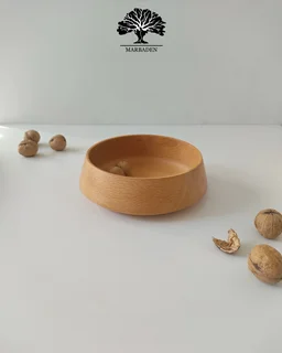 کاسه چوبی مدل الماسی قطر 20 سانتیمتر (چوب راش) Rivera -7