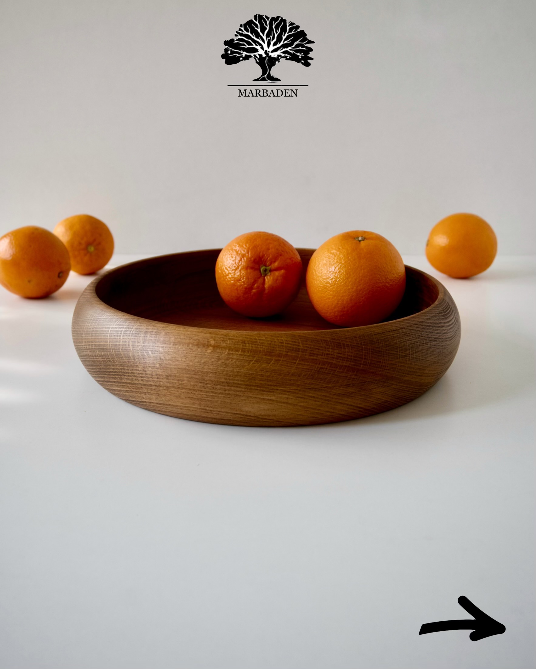 کاسه چوبی مدل خمره ای قطر 30cm (چوب راش فندقی) Londrina-12