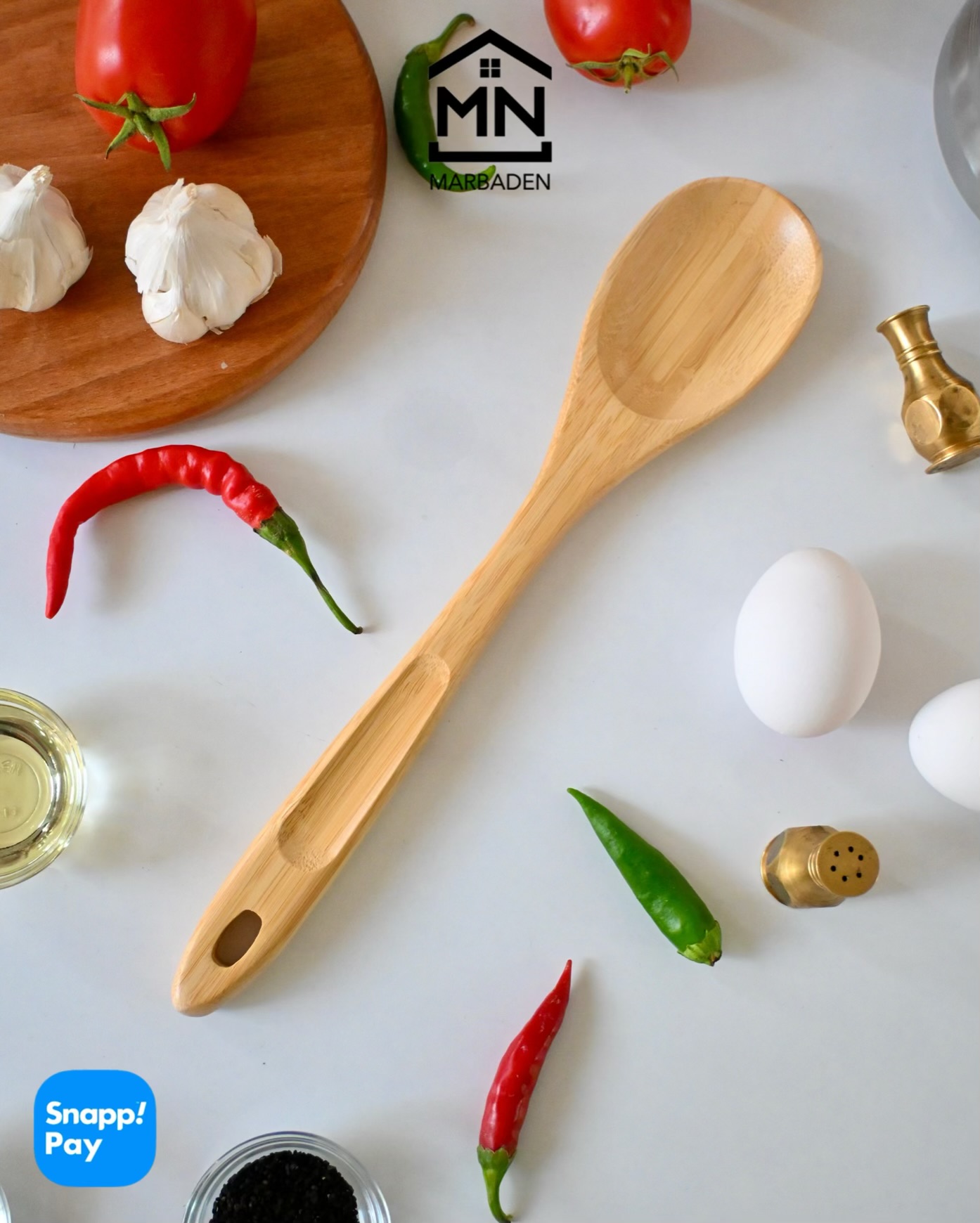 قاشق آشپزی چوب بامبو Elvon-33