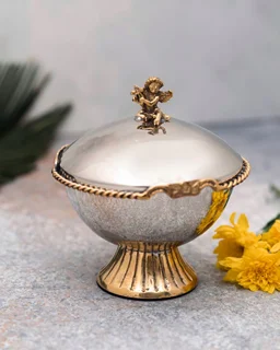 قندان پایه دار برنجی فلورانس FL-90247