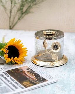 بانکه 3 سایز برنجی گل آفتابگردان SF-8-9-10