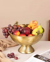 میوه خوری پایه دار کویین برنجی طلایی AQ-7702