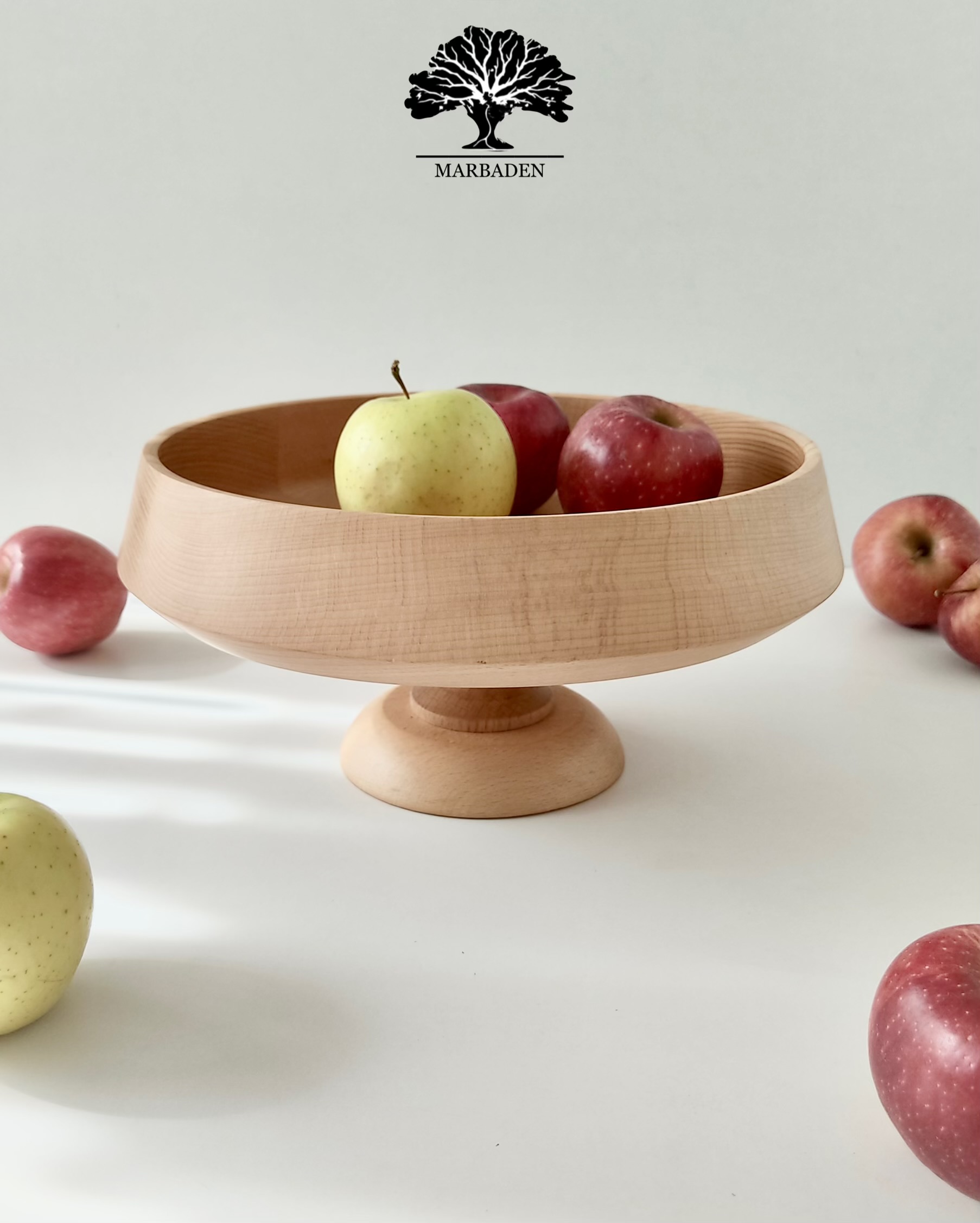 میوه خوری مدل الماسی پایه کوتاه قطر 30 (چوب راش) Opava-12