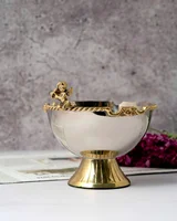 پیاله و پیش دستی تک برنجی فلورانس FL-90256 & FL-90257