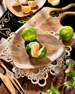 پیش دستی ، بشقاب پلوخوری تخت مثلث چوبی اماهوم PYRAMID/18 & PYRAMID/25