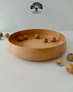 کاسه چوبی مدل الماسی قطر 35 سانتیمتر (چوب راش) Rivera -15