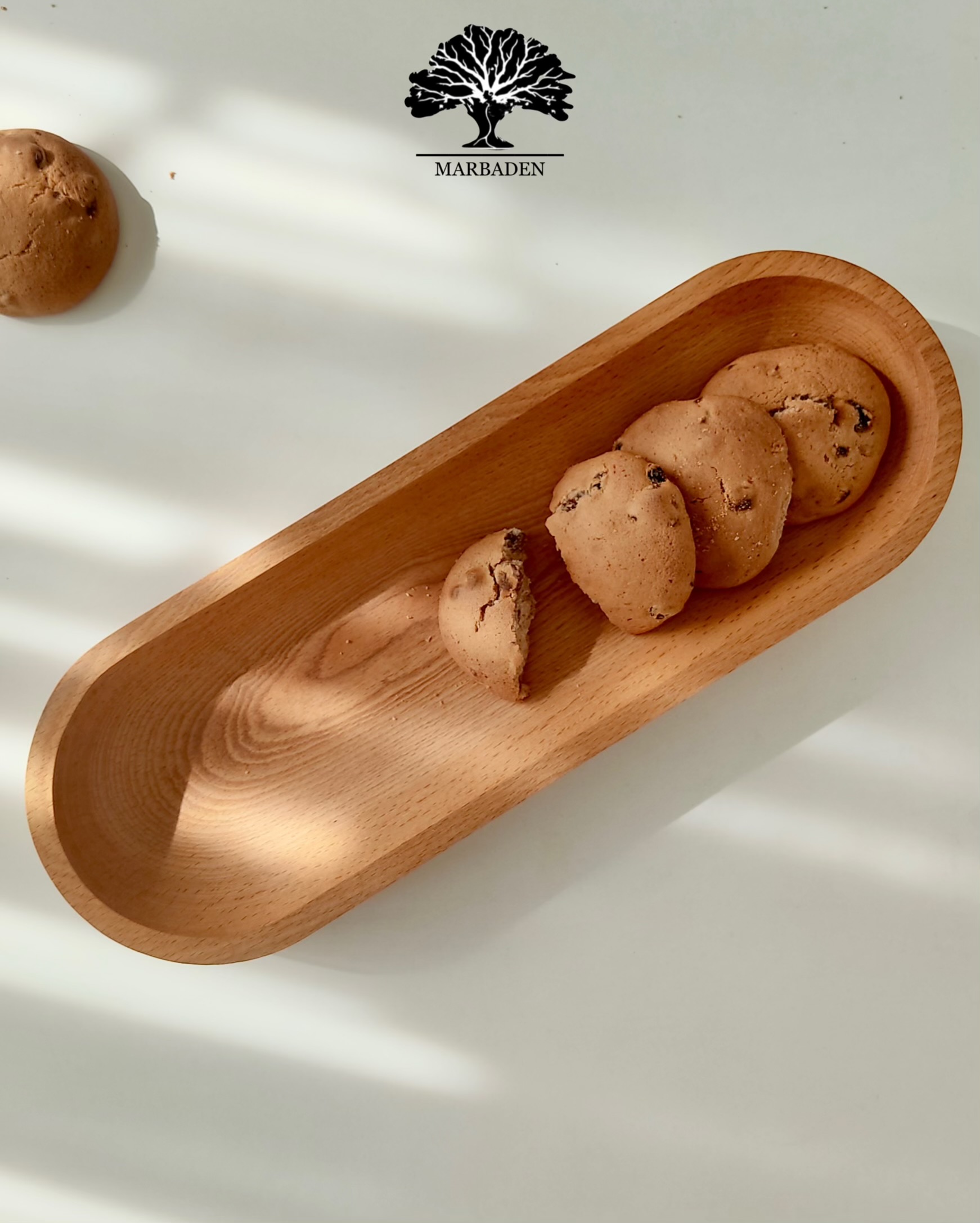 رولت خوری مدل بیضی تک خانه (چوب راش) Serena-7