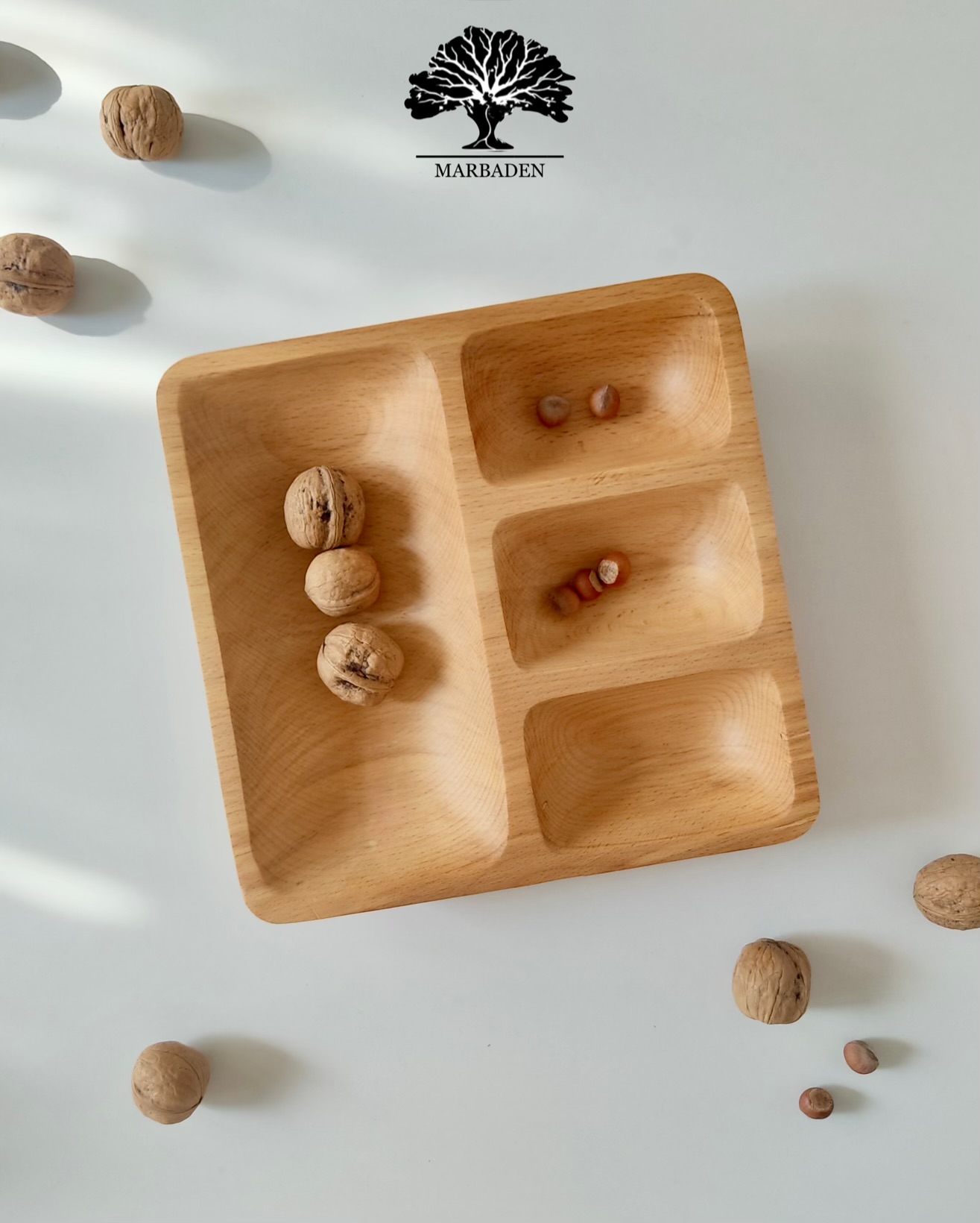 اردو خوری مدل مربع 4 خانه (چوب راش) Bursa-6