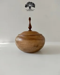 شکلات خوری درب دار چوبی قطر 20 ارتفاع 11 (چوب گردو) 5-Orno