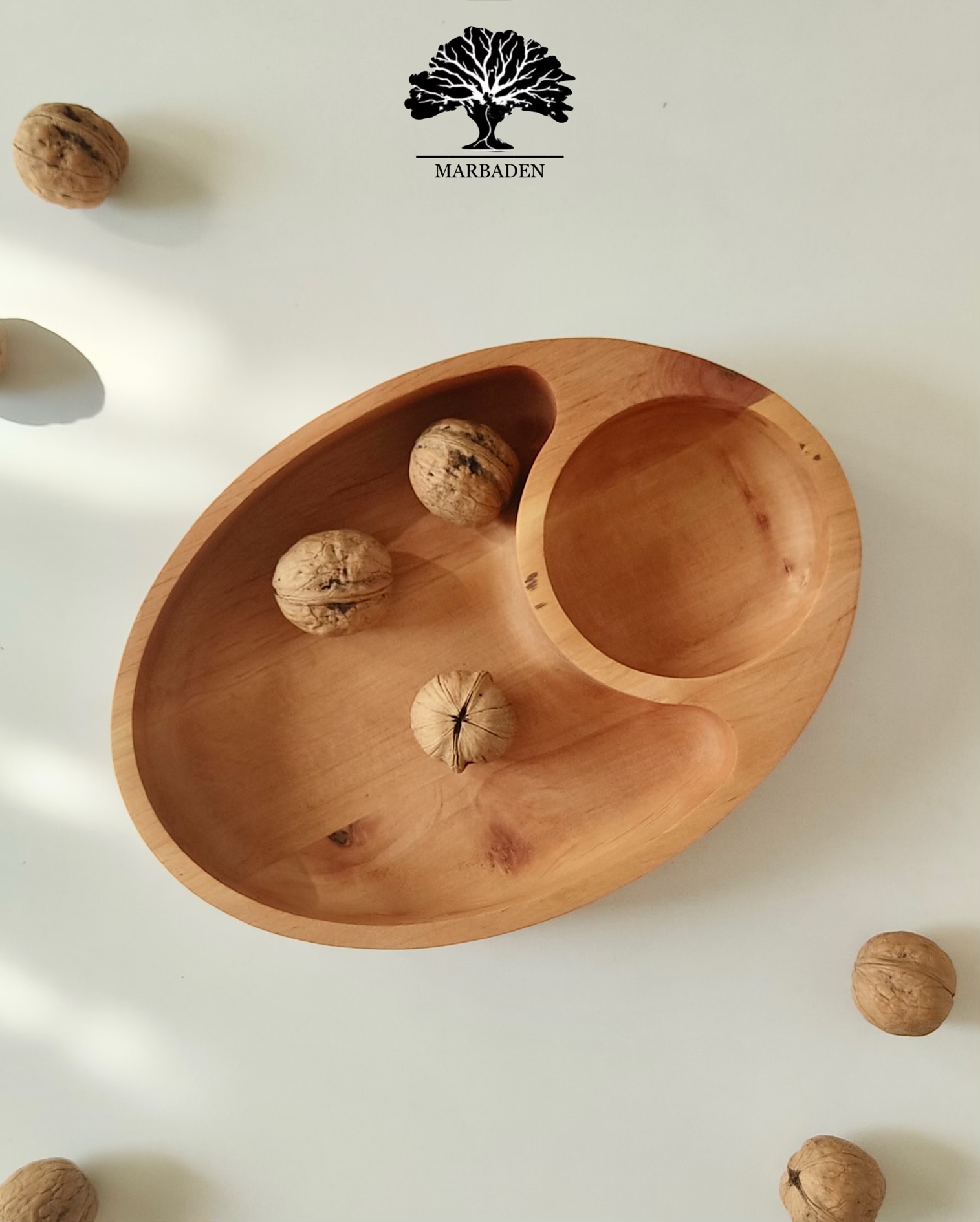 اردو خوری مدل بیضی 2 خانه (چوب راش) Espo-6