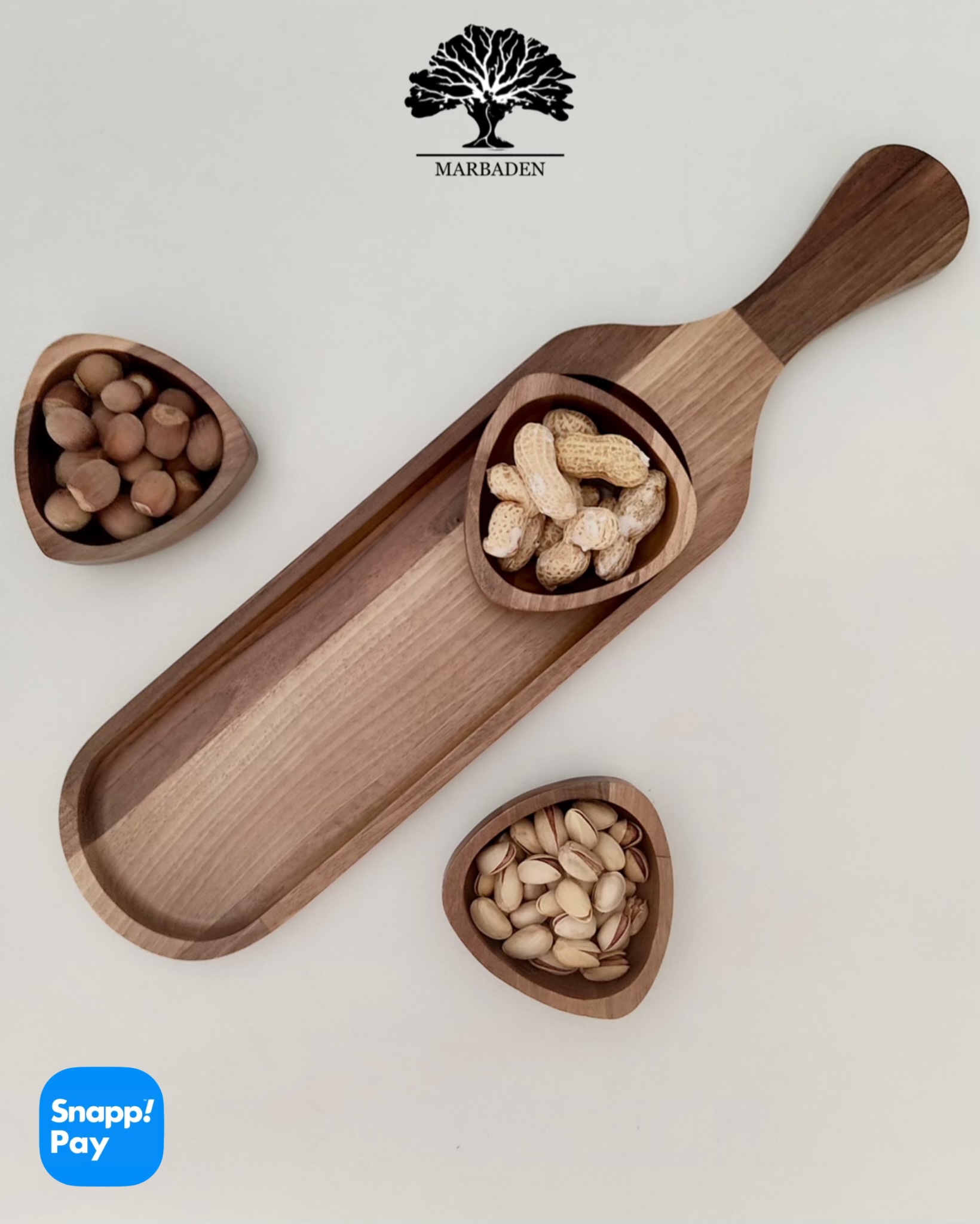 اردو چوبی تخته راکتی با سه پیاله مثلث (چوب گردو) Panamera