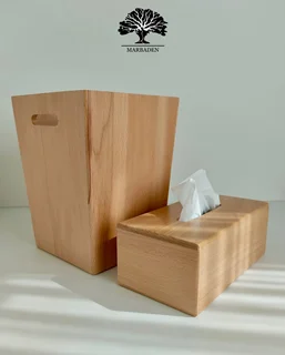 سطل و دستمال چوبی ماربادن (چوب راش) Denizli