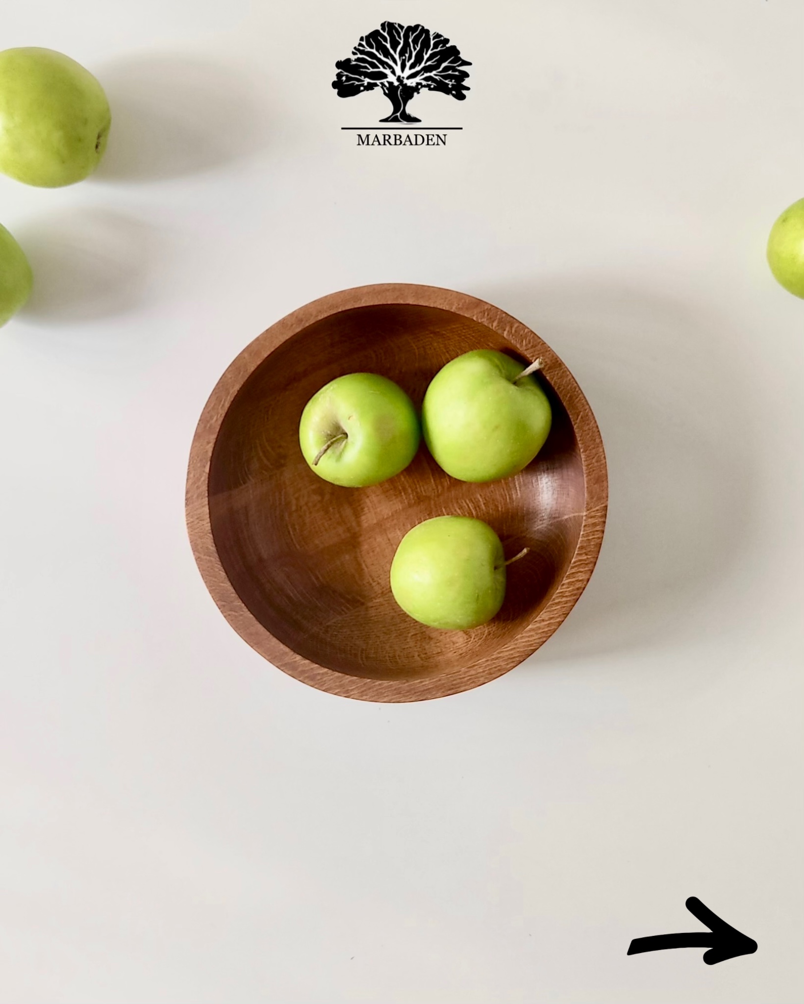 کاسه چوبی مدل ساده قطر 19cm (چوب راش فندقی) Akita-D