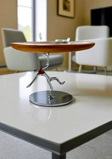 شیرینی خوری تک تعادلی چوب و برنج ژستو طرح ادمک Ges-2418