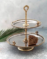 شیرینی خوری دو طبقه برنجی فلورانس FL-90249