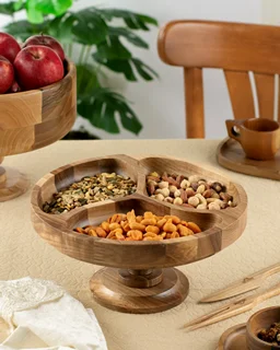 شکلات خوری پایه دار گرد چوبی اماهوم SEQUOIA STAND