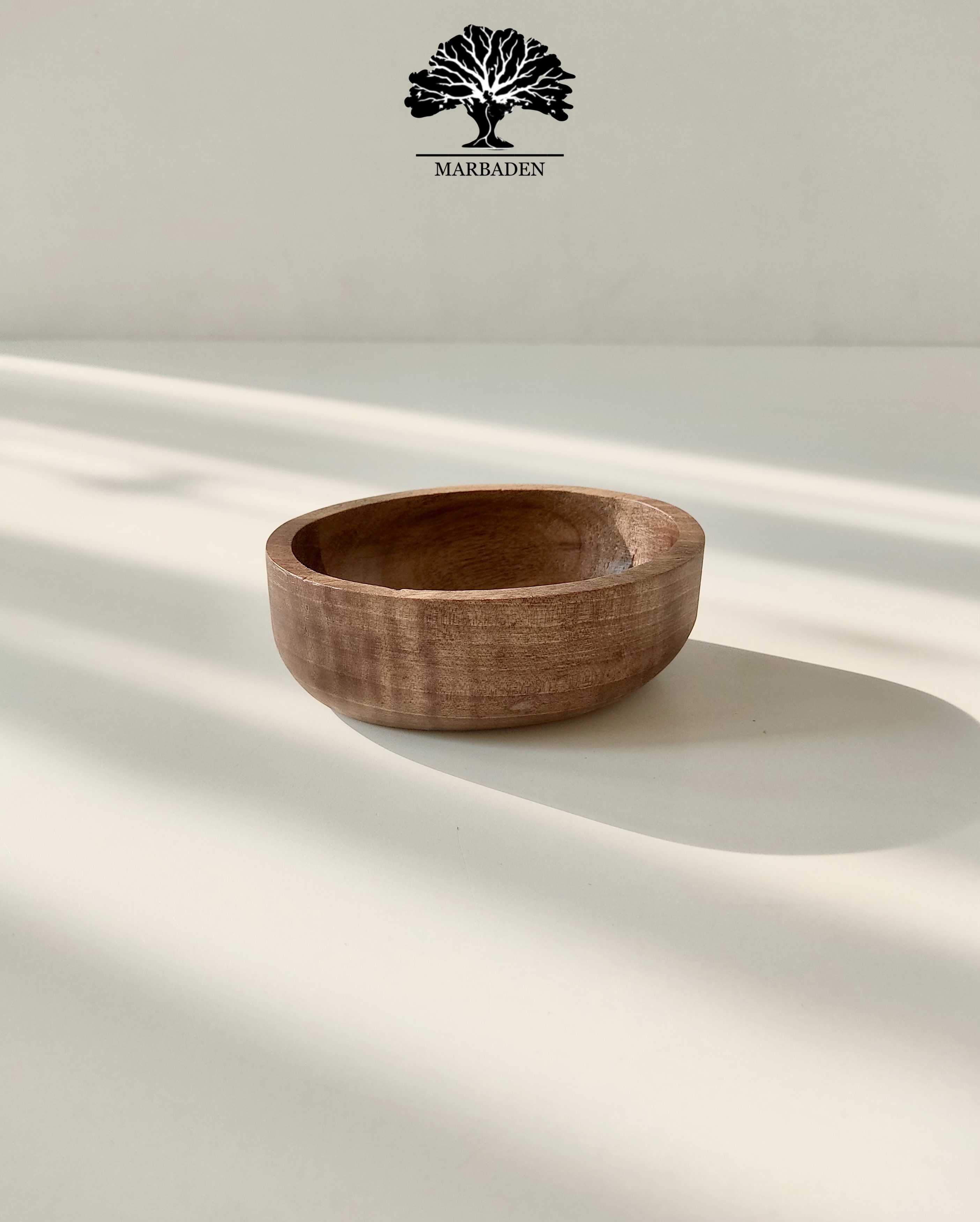 کاسه چوبی مدل بیضی قطر 9 سانتیمتر اماهوم (چوب گردو) Ovel-B9