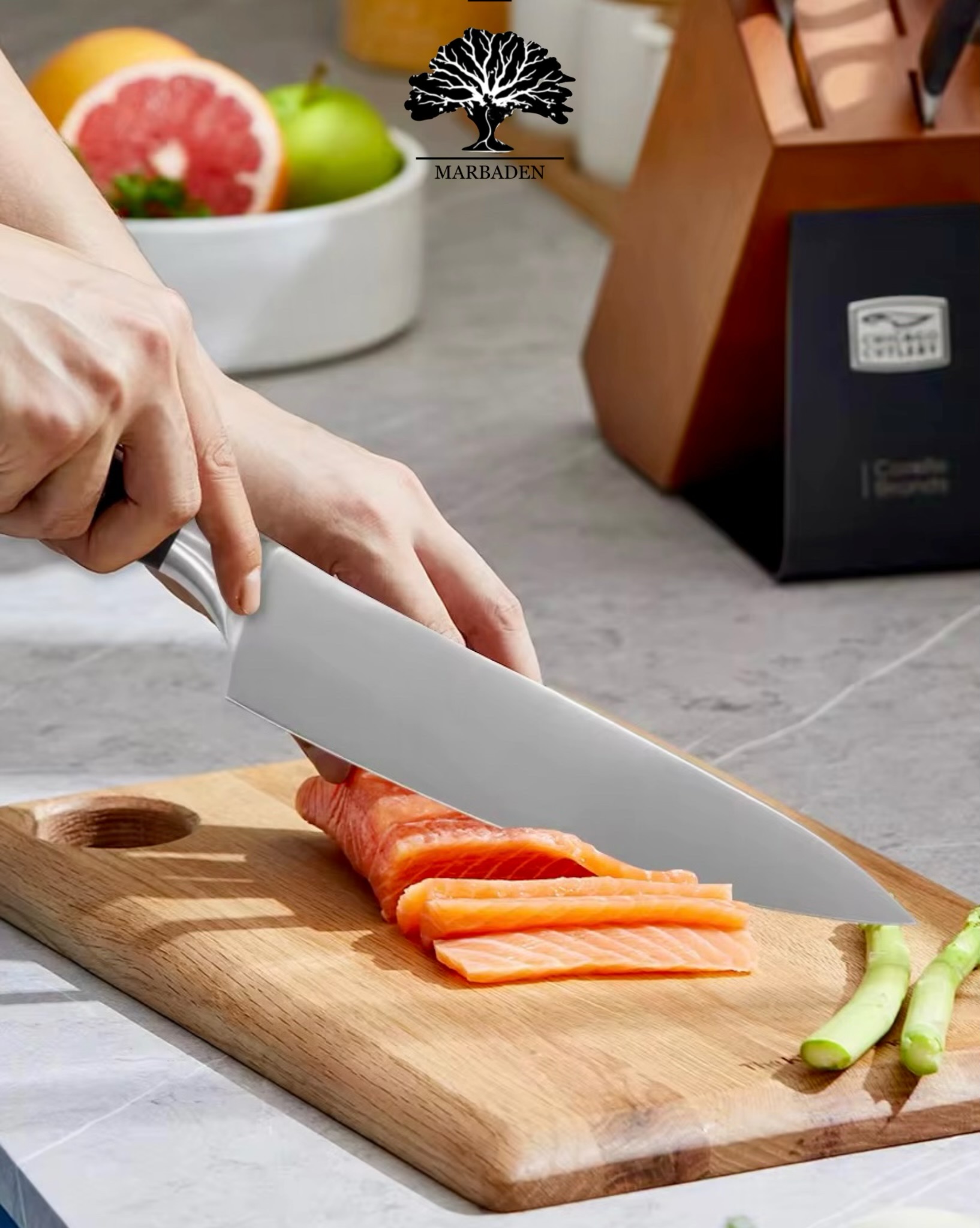 کارد تک آشپزخانه 7 استیل لبه تیتانیوم یونیک UN-5512