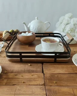 سینی مربع خط صاف اماهوم در 3 سایز با یک سال ضمانت